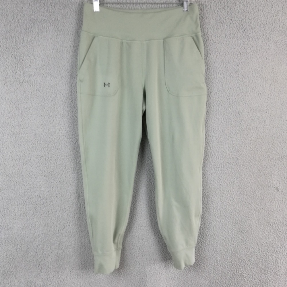 Under Armour Womens Pants Motion Joggers Sage Green Pull On Fitted High Rise‎ L